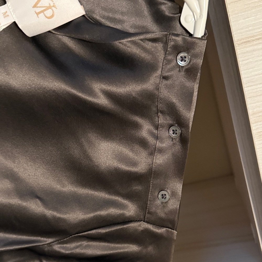 TWP Chocolate Silk Blouse - Picture 5 of 6